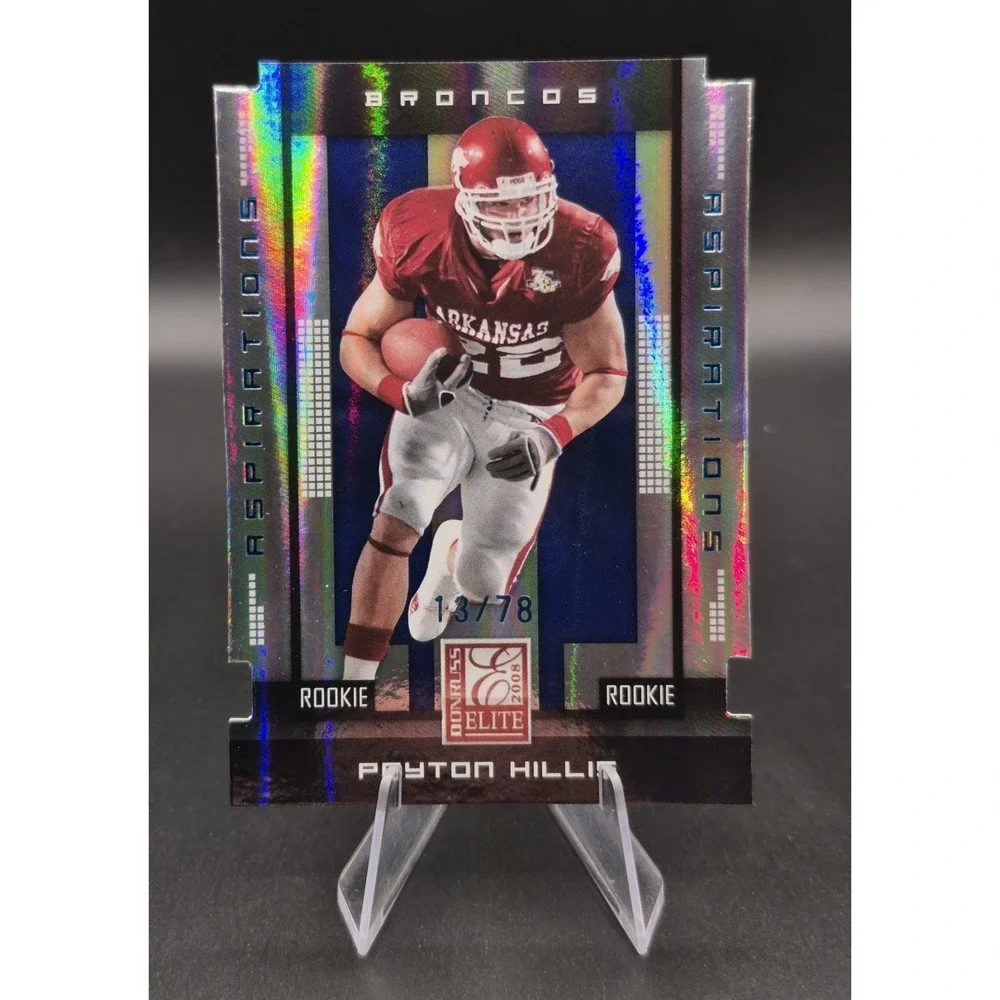 2008 Donruss Elite Peyton Hillis #136 Aspirations Die-Cut Rookie Refractor /78